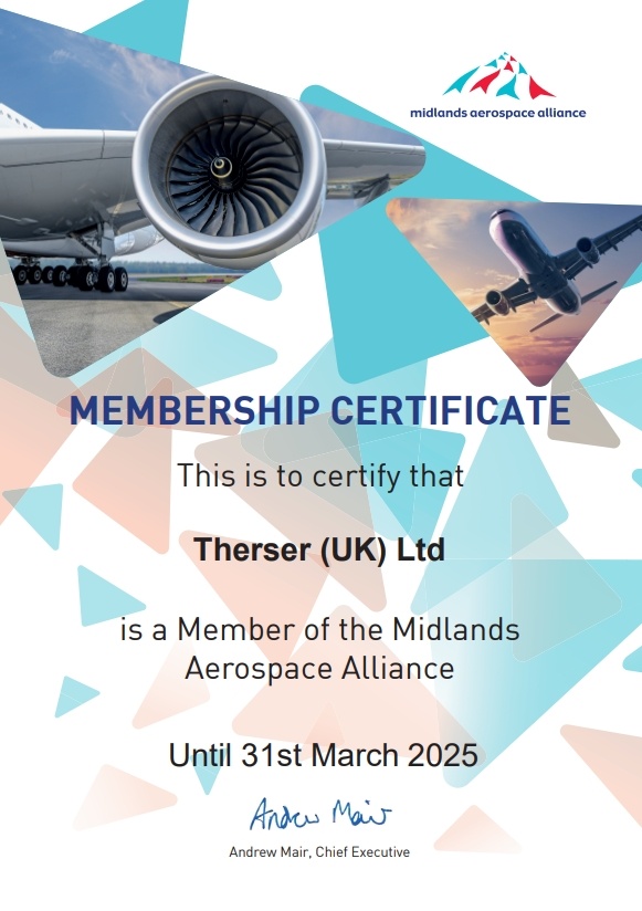 Therser UK Renews its Membership to the Midlands Aerospace Alliance