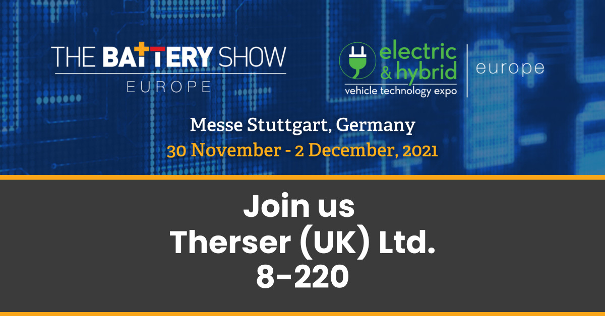 Therser UK at Battery Show Europe Hall 8 stand 220