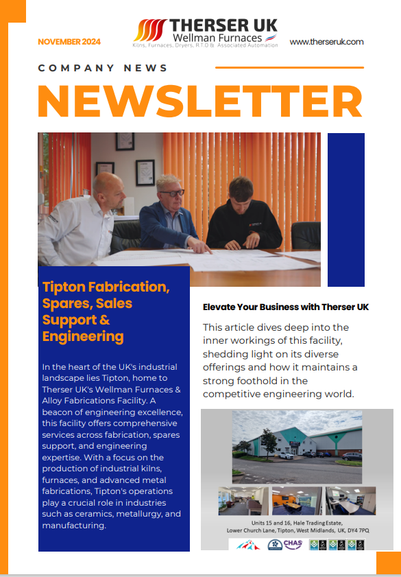 Therser UK's November Newsletter - Fabrication, Spares, Repairs